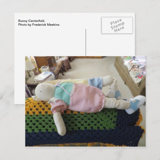 Bunny Centerfold Postkarte (Vorne/Hinten)