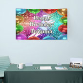 Bunny Cheerleader Personalisierter Charakter Gebur Banner (Messeveranstaltung)