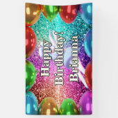 Bunny Cheerleader Personalisierter Charakter Gebur Banner (Vertikal)