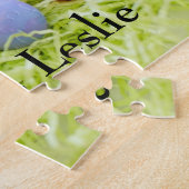 Bunny & chick Figuren auf Korb mit Ostereiern, Puzzle (Seite)