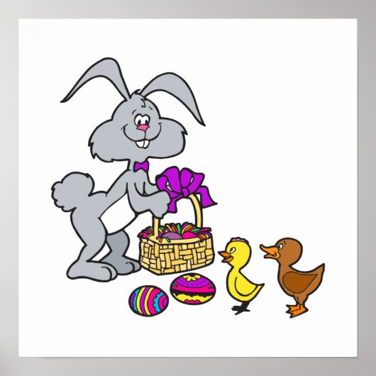 Bunny Chicks & Eggs Poster (Vorne)