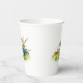 Bunny & Chicks Vintager Ostern Pappbecher (Links)