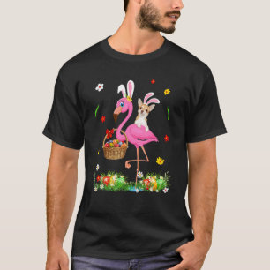 Bunny Chihuahua Riding Flamingo Happy Ostertag E T-Shirt