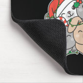Bunny Christmas Tree Funny Animal Christmas Mousepad (Ecke)