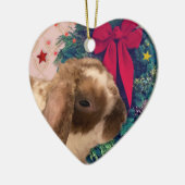 Bunny Christmas Wish Keramik Ornament (Links)
