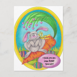 Bunny Colored words Postkarte
