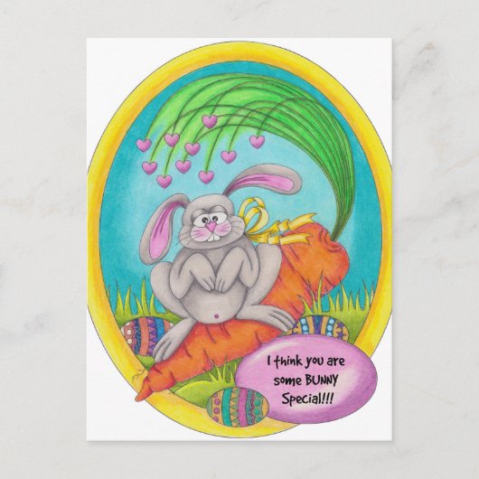 Bunny Colored words Postkarte (Vorderseite)