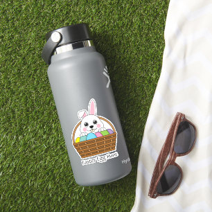 Bunny Colorful OsterEggHunt Basket Personalisier Aufkleber
