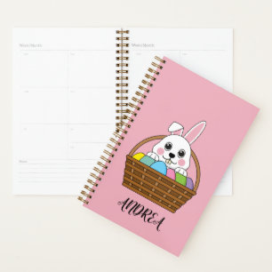 Bunny Colorful OsterEggHunt Basket Personalisier Planer