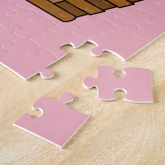 Bunny Colorful OsterEggHunt Basket | Personalisier Puzzle (Seite)