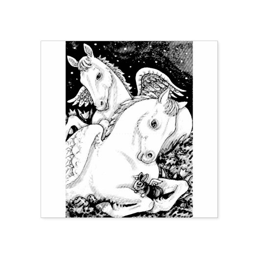 BUNNY & COLT ANGELS, WHIMSESTER OSTRUBBER-BRIEFMAR GUMMISTEMPEL (Prägung)