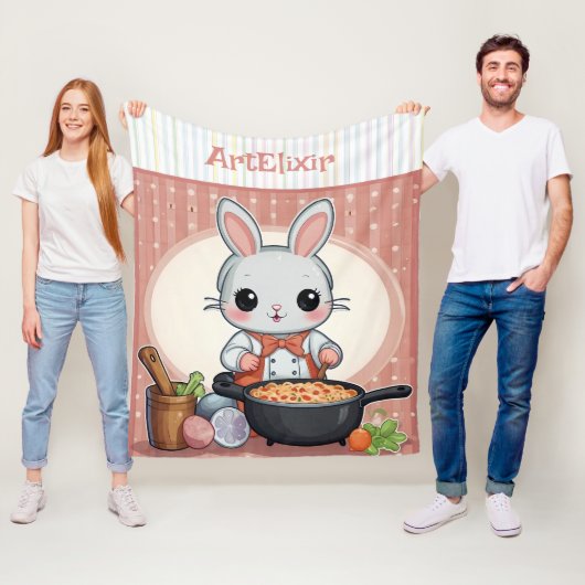Bunny Cooking Print Fleecedecke (Beispiel)