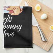 Bunny Couple Liebe Herzlich Willkommen Geschirrtuch (Viertel Falte)