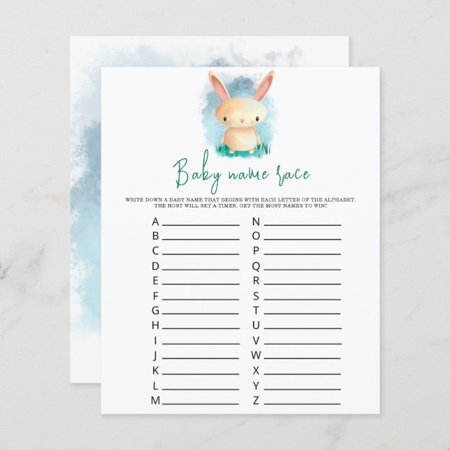 Bunny cub - Kindernamensspiel (Vorne/Hinten)