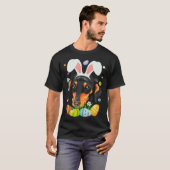 Bunny Dachshund Dog Head Easter Eggs Wiener Easter T-Shirt (Vorne ganz)
