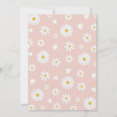 Bunny Daisy Pink Baby Dusche Einladung (Rückseite)