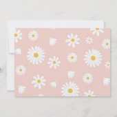 Bunny Daisy Pink Girl Birthday Foto Einladung (Rückseite)
