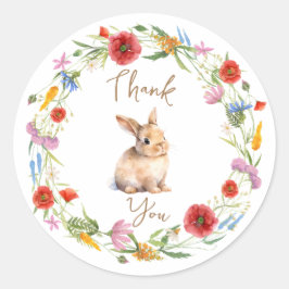 Bunny danke Ihnen Aufkleber floral anpassbar