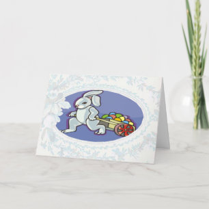 Bunny Delivering Ostereier Card Feiertagskarte
