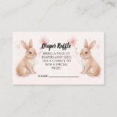 Bunny Diaper Raffle Card Begleitkarte (Vorderseite)