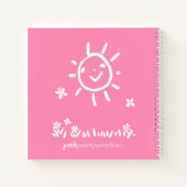 Bunny Diary 8.5" x 8.5" SpiralNotebook Notizblock (Rückseite)