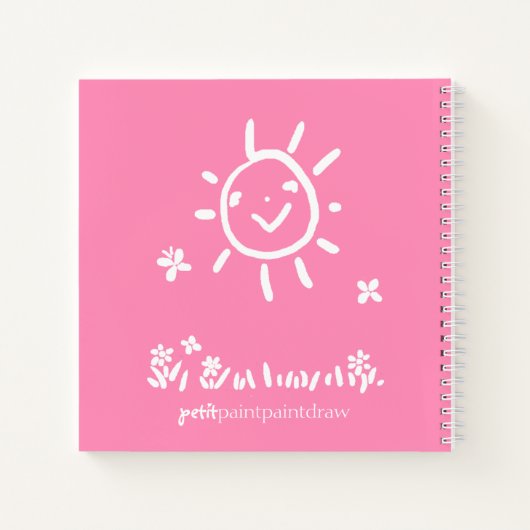 Bunny Diary 8.5" x 8.5" SpiralNotebook Notizblock (Rückseite)