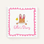 Bunny Diary 8.5" x 8.5" SpiralNotebook Notizblock (Vorderseite)