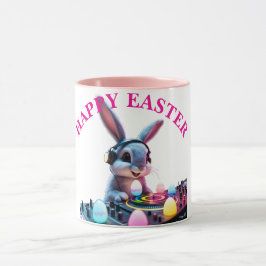 Bunny DJ Ostereier Turntable Rosa Tasse