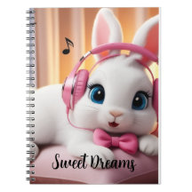 Bunny Dreamer Notizbuch – Süßes Pastell-Tagebuch f