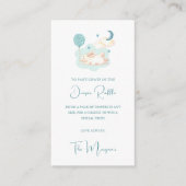 Bunny Dreams Blue Baby Dusche Begleitkarte (Vorderseite)
