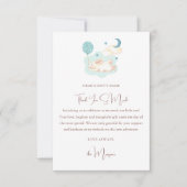 Bunny Dreams Blue Baby Dusche Dankeskarte (Vorderseite)