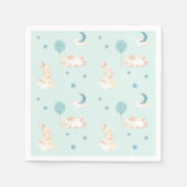 Bunny Dreams Blue Baby Dusche Serviette (Vorderseite)