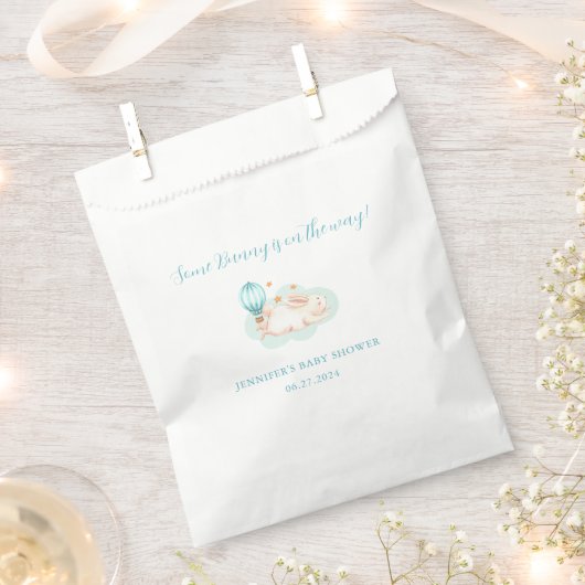 Bunny Dreams Blue Babydusche Geschenktütchen (Ausgeschnitten)