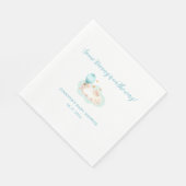 Bunny Dreams Blue Babydusche Serviette (Ecke)