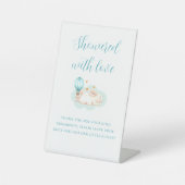 Bunny Dreams Blue Babydusche Sockelschild (Vorderseite)