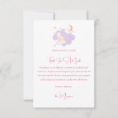 Bunny Dreams Lila Baby Dusche Dankeskarte (Vorderseite)