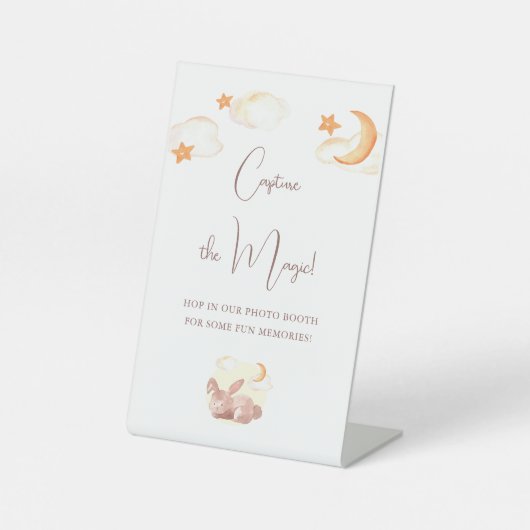 Bunny Dreams Neutral Baby Dusche Sockelschild (Vorderseite)