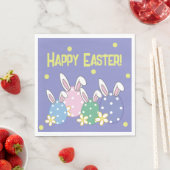 Bunny Ear Eggs Happy Oaster Napkins (lila) Serviette (Beispiel)