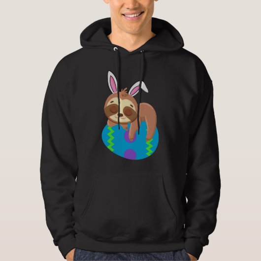 Bunny Ear Sloth Hoodie (Vorderseite)