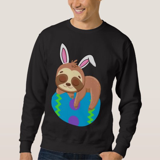 Bunny Ear Sloth Sweatshirt (Vorderseite)