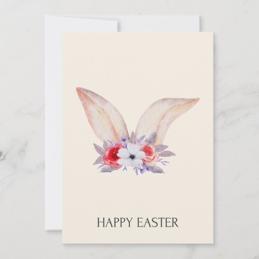 Bunny Ears Easter Party Invitation Einladung (Vorderseite)