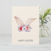 Bunny Ears Easter Party Invitation Einladung (Stehend Vorderseite)