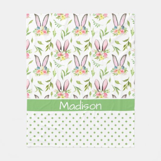 Bunny Ears & Eggs Fleecedecke (Vorderseite)