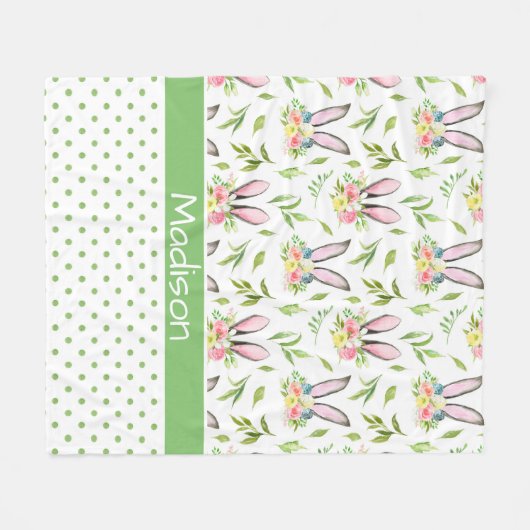 Bunny Ears & Eggs Fleecedecke (Vorderseite (Horizontal))