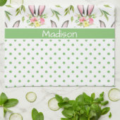 Bunny Ears & Eggs Geschirrtuch (Gefaltet)