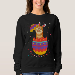 Bunny Ears Eggs Kostüm Ostertag Grafischer Pommer Sweatshirt