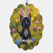 Bunny Ears & Purrs: Felinis Osterspiel Ornament Karte (Links)