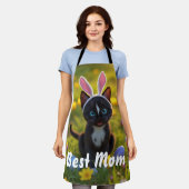 Bunny Ears & Purrs: Felinis Osterspiel Schürze (Getragen)