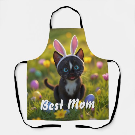 Bunny Ears & Purrs: Felinis Osterspiel Schürze (Vorderseite)