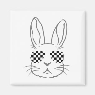 Bunny Ears Retro Sungles Funny Osterrennen Auto Ca Magnet